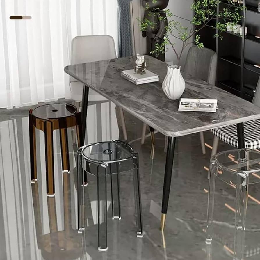 Amazon.co.jp: Farigrut 透明 スタッキングスツール ハイ